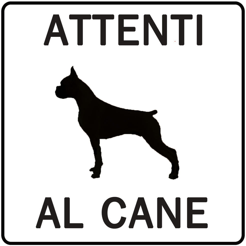 Cartello Attenzione Cane Morde - Pittogramma Per Proprietà, In Alluminio Dibond, 25x15 Cm - Segnale Di Marcatura