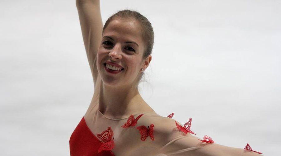 Carolina Kostner a Porto Recanati per pattinare con i terremotati di Ussita