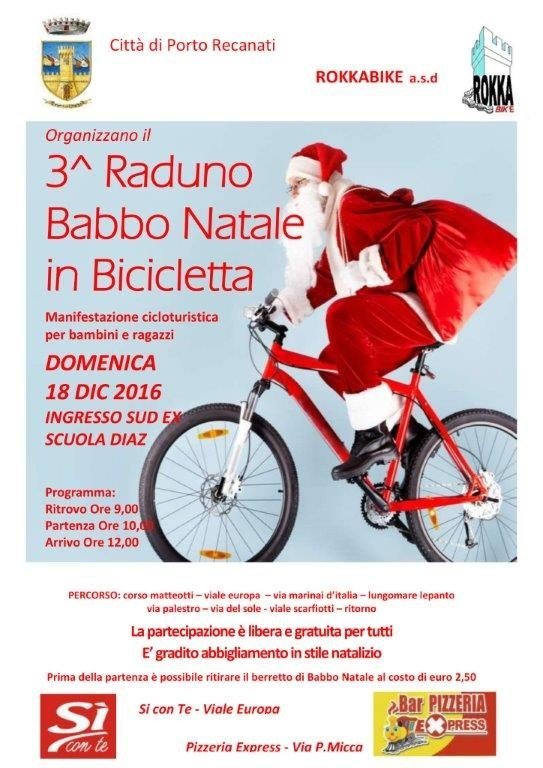 Babbo Natale In bicicletta