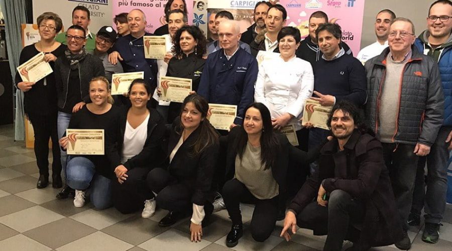 Biancamenta e Gallone vincitori della tappa di Macerata del Gelato World Tour